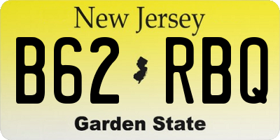 NJ license plate B62RBQ