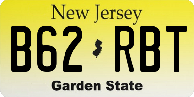 NJ license plate B62RBT