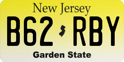 NJ license plate B62RBY