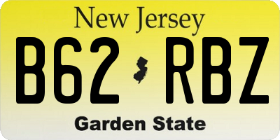 NJ license plate B62RBZ