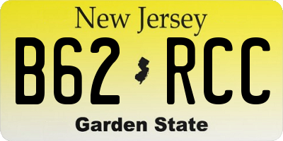 NJ license plate B62RCC