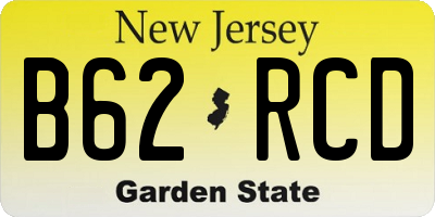 NJ license plate B62RCD