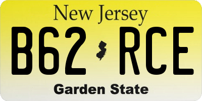 NJ license plate B62RCE