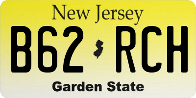 NJ license plate B62RCH