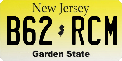NJ license plate B62RCM