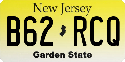 NJ license plate B62RCQ