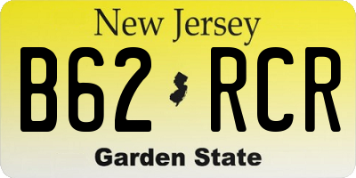 NJ license plate B62RCR