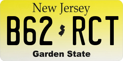 NJ license plate B62RCT