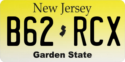 NJ license plate B62RCX