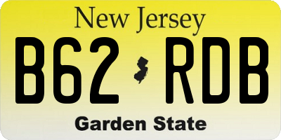 NJ license plate B62RDB
