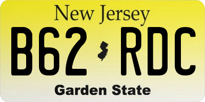 NJ license plate B62RDC