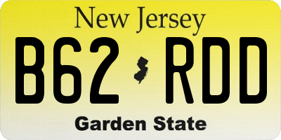 NJ license plate B62RDD
