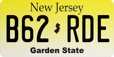 NJ license plate B62RDE