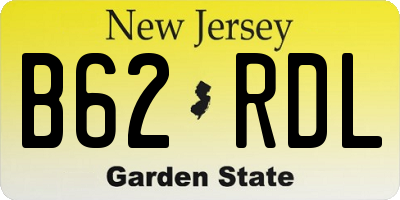 NJ license plate B62RDL