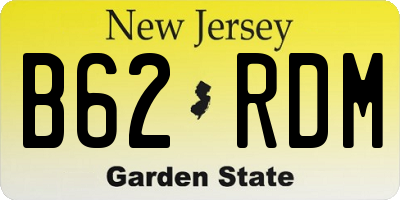 NJ license plate B62RDM