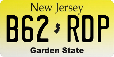 NJ license plate B62RDP