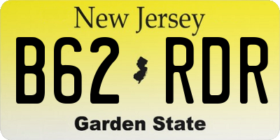 NJ license plate B62RDR