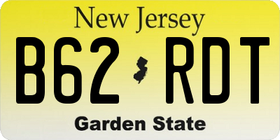 NJ license plate B62RDT