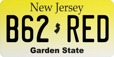 NJ license plate B62RED