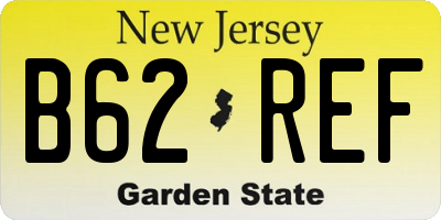 NJ license plate B62REF