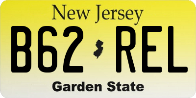 NJ license plate B62REL
