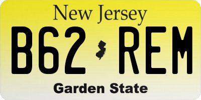 NJ license plate B62REM