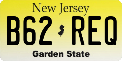 NJ license plate B62REQ