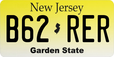 NJ license plate B62RER
