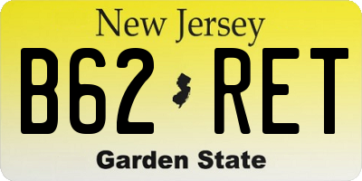 NJ license plate B62RET