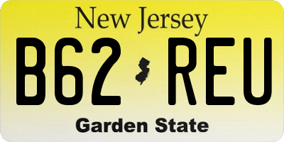 NJ license plate B62REU