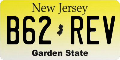 NJ license plate B62REV