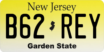 NJ license plate B62REY