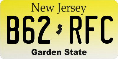 NJ license plate B62RFC