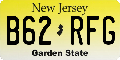 NJ license plate B62RFG