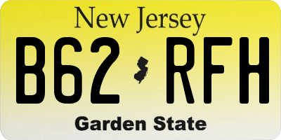 NJ license plate B62RFH