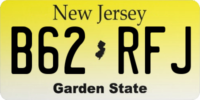 NJ license plate B62RFJ