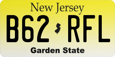 NJ license plate B62RFL