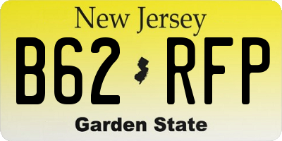 NJ license plate B62RFP