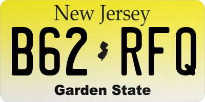 NJ license plate B62RFQ