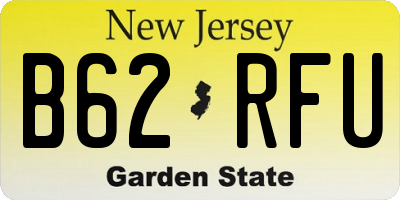 NJ license plate B62RFU