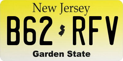 NJ license plate B62RFV