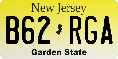 NJ license plate B62RGA