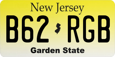 NJ license plate B62RGB
