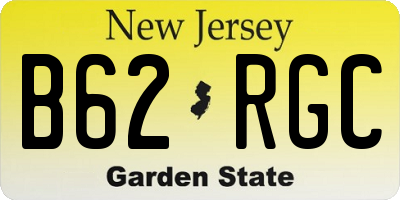 NJ license plate B62RGC