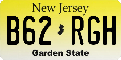 NJ license plate B62RGH