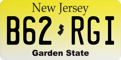 NJ license plate B62RGI