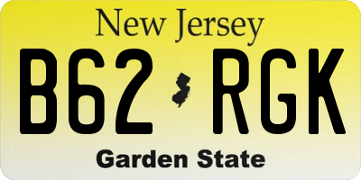 NJ license plate B62RGK