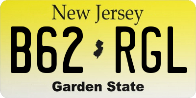 NJ license plate B62RGL