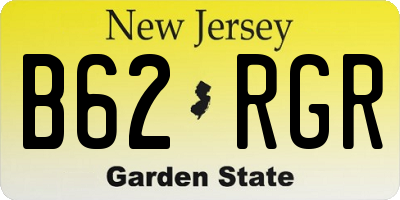 NJ license plate B62RGR