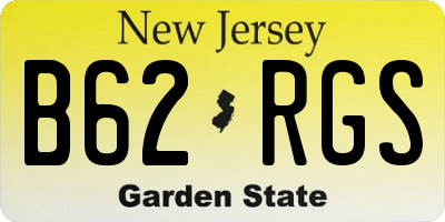 NJ license plate B62RGS